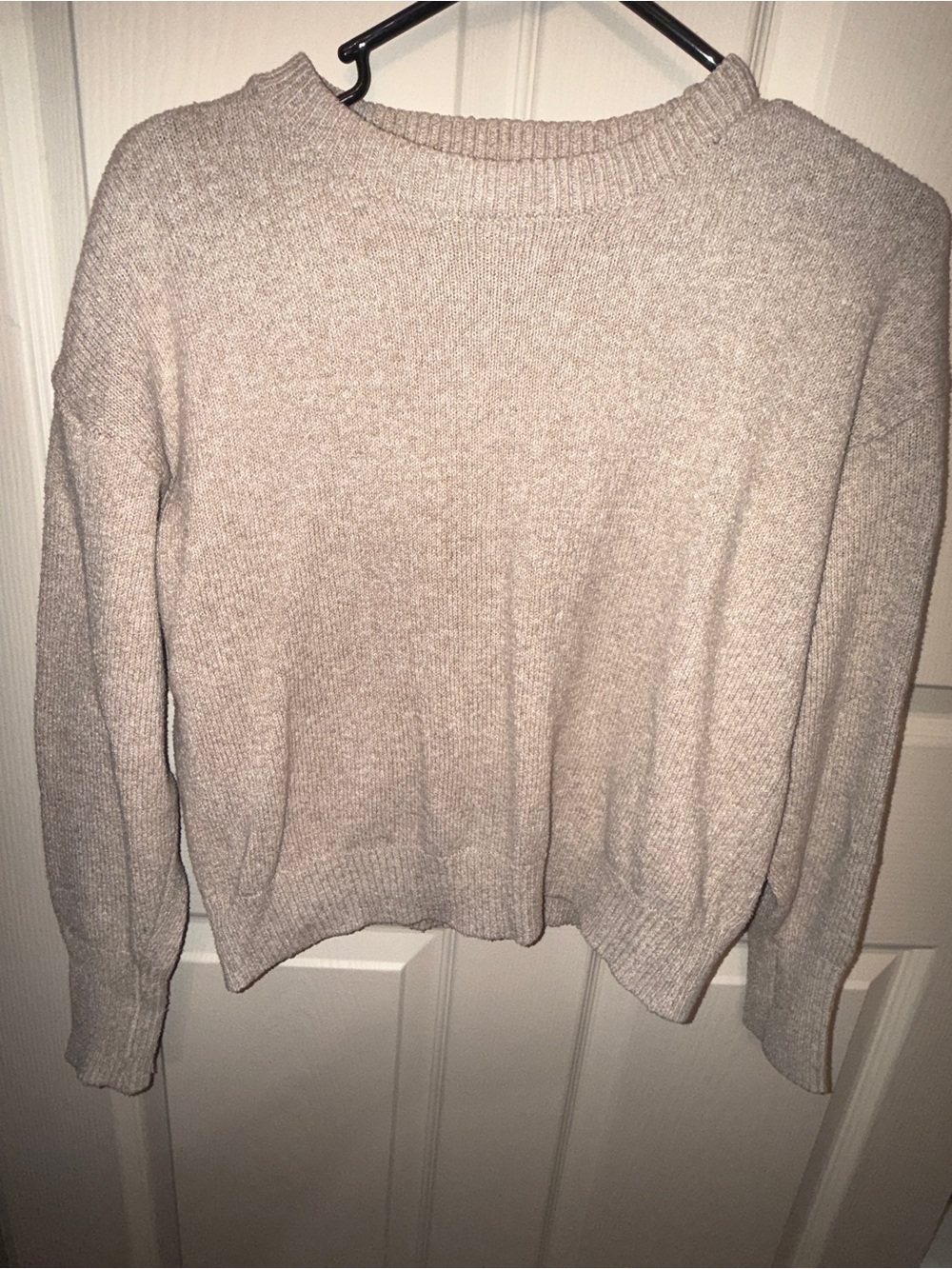Source Unknown Neutral Light Taupe Crewneck Sweater